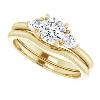 14K White 5.5 mm Round Engagement Ring Mounting