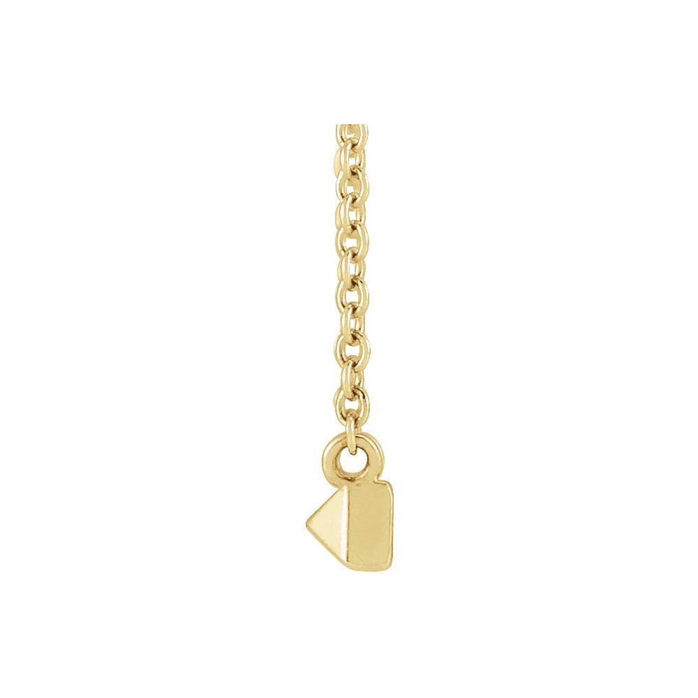 14K Yellow Gold Polished Geometric Bar Necklace – 18"