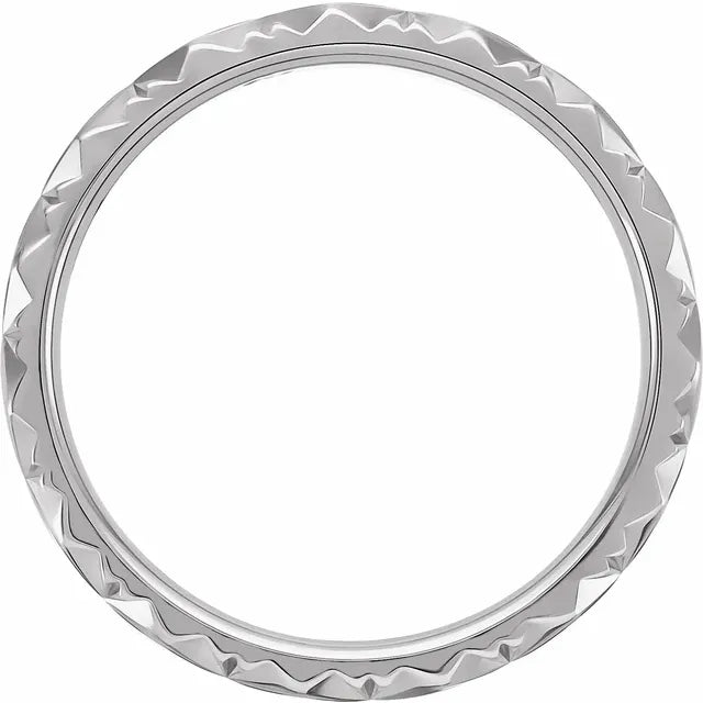 Bright Cut Starburst Band Ring