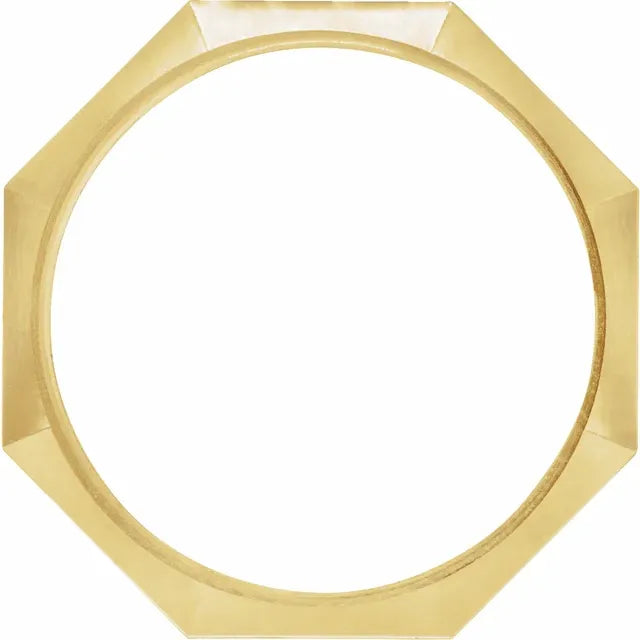 14K 3 mm Geometric Octagon Band Size 7