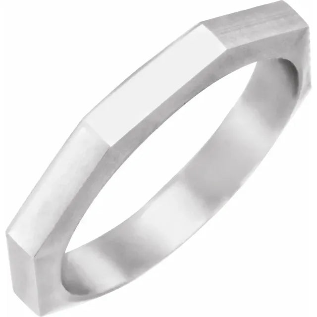 14K 3 mm Geometric Octagon Band Size 7