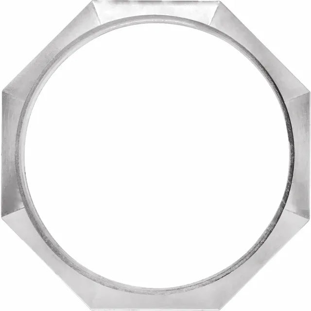 14K 3 mm Geometric Octagon Band Size 7