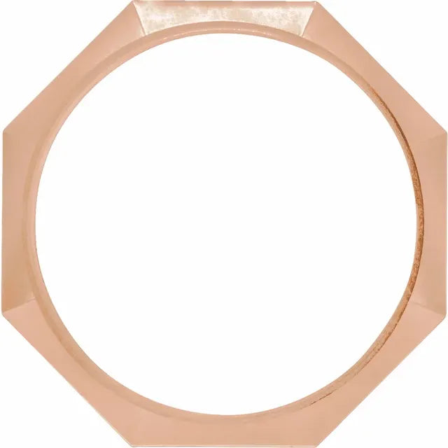 14K 3 mm Geometric Octagon Band Size 7