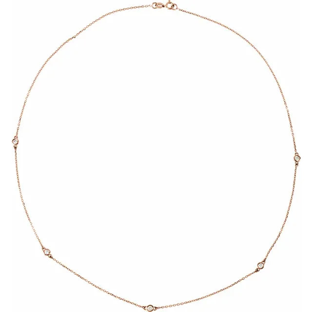 14K 2.4 mm Round 5-Station 18" Necklace Mounting