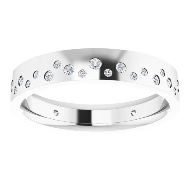 Diamond Bezel Edge Eternity Band Ring