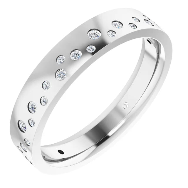 Diamond Bezel Edge Eternity Band Ring