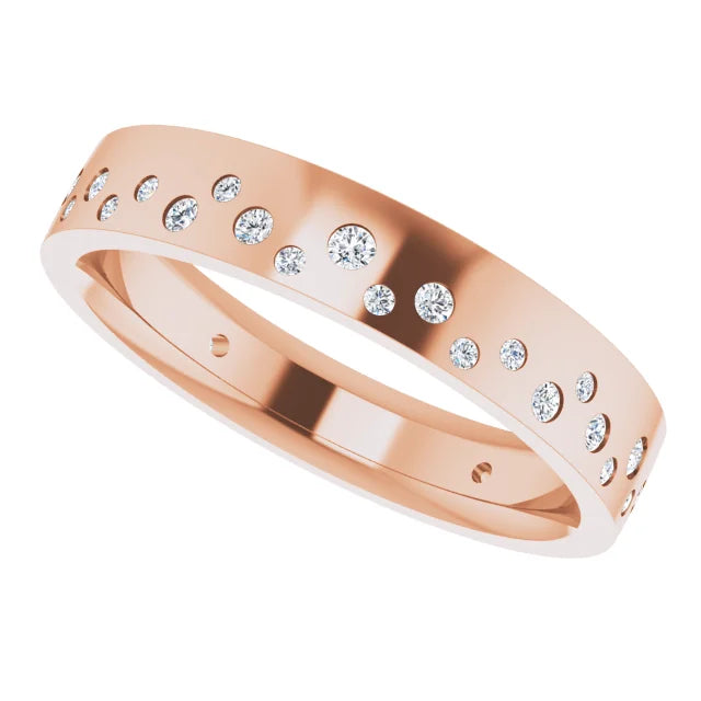 Diamond Bezel Edge Eternity Band Ring