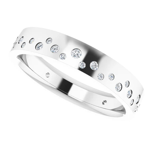 Diamond Bezel Edge Eternity Band Ring