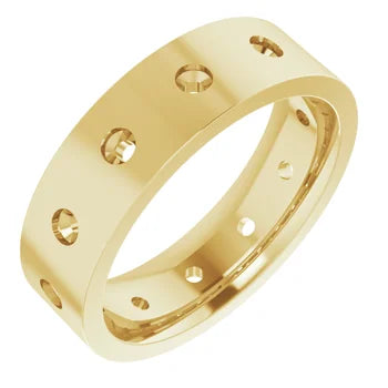 14K 2.5 mm Round Band Mounting