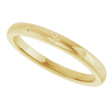14K 2.2 mm Celestial Flat Band Size 7