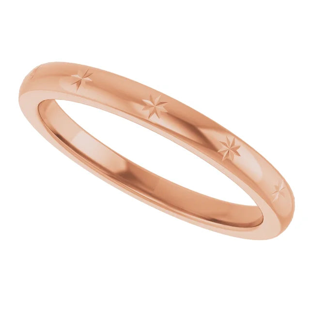 14K 2.2 mm Celestial Flat Band Size 7