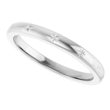 Celestial Stars Engraved Band Ring