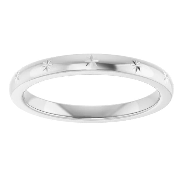 Celestial Stars Engraved Band Ring