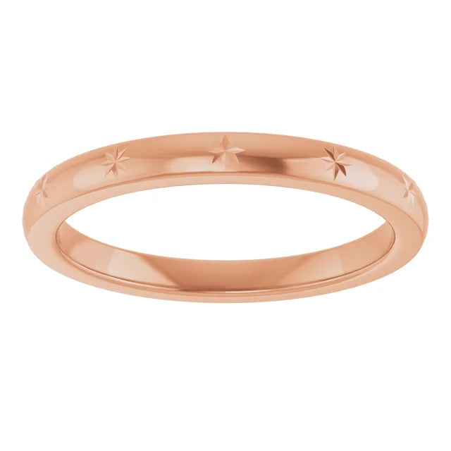Celestial Stars Engraved Band Ring