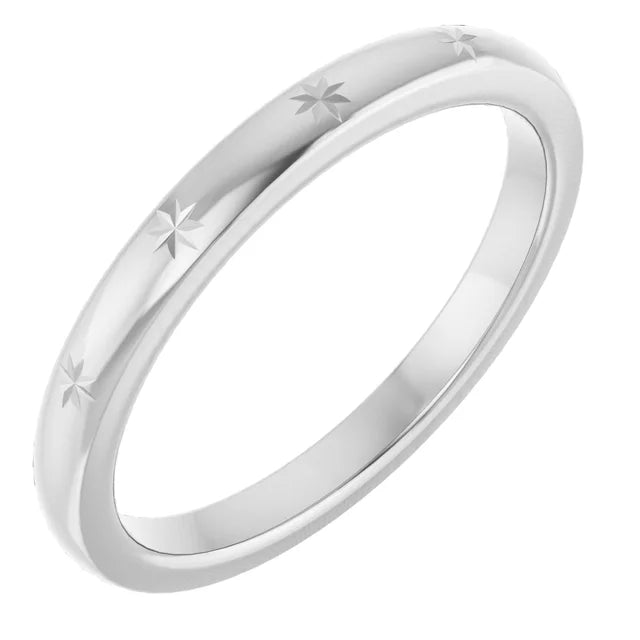 14K 2.2 mm Celestial Flat Band Size 7
