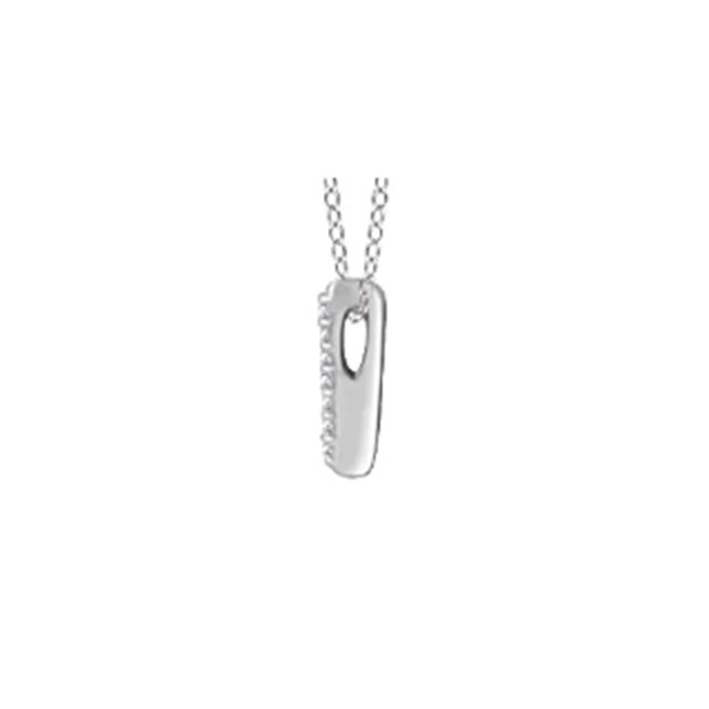 Diamond Mini Bar Pendant Necklace 1/4CTW 16-18 Inches