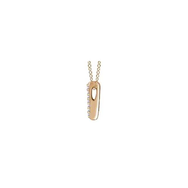 Diamond Mini Bar Pendant Necklace 1/4CTW 16-18 Inches