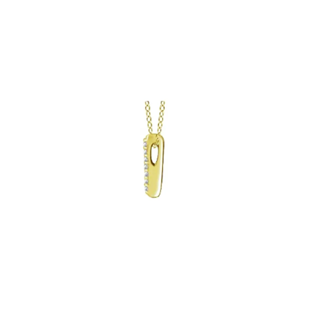 Diamond Mini Bar Pendant Necklace 1/4CTW 16-18 Inches