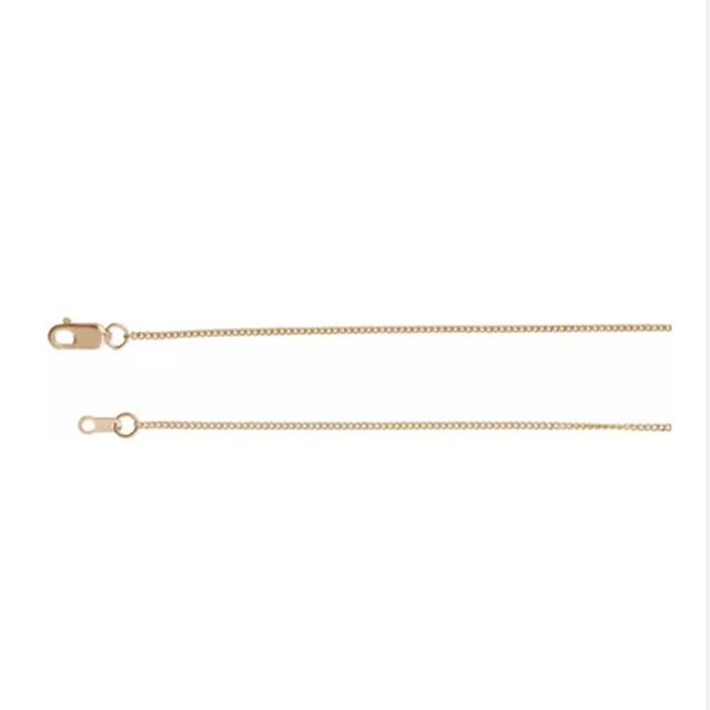 Diamond Cut Curb Chain 1.0mm