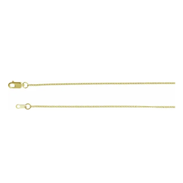 Diamond Cut Curb Chain 1.0mm