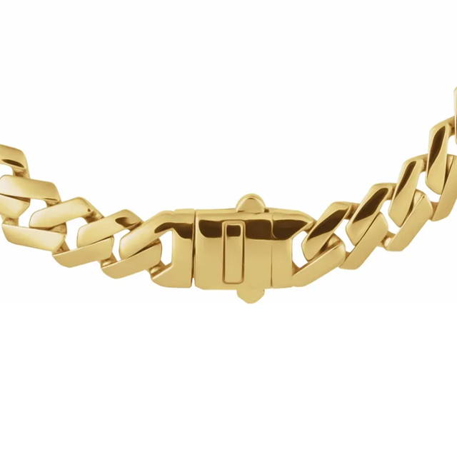 Monaco Edge Curb Chain 7.4mm 22 Inches