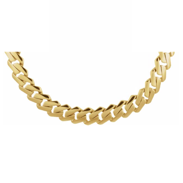 Monaco Edge Curb Chain 7.4mm 22 Inches
