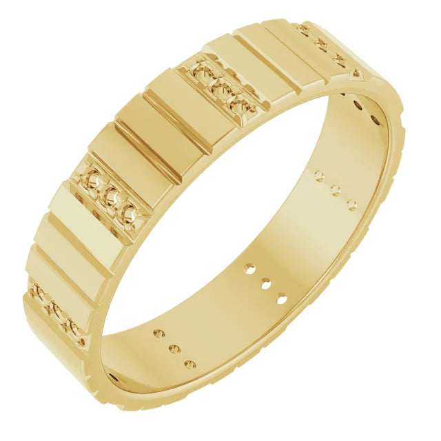 14K Yellow 1.2 mm Round Band Mounting