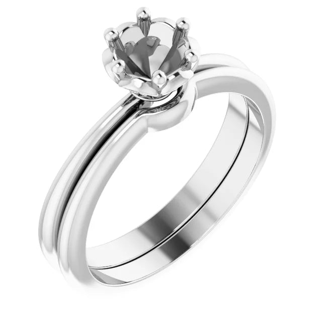 14K 5.2 mm Round Engagement Ring Mounting