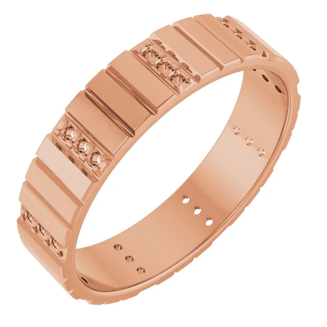 14K Yellow 1.2 mm Round Band Mounting