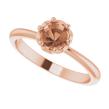 14K 5.2 mm Round Engagement Ring Mounting