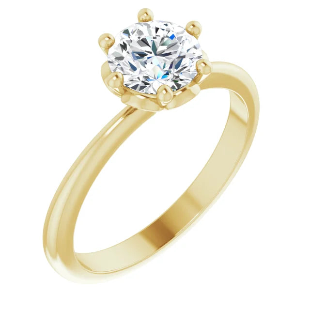 14K 5.2 mm Round Engagement Ring Mounting