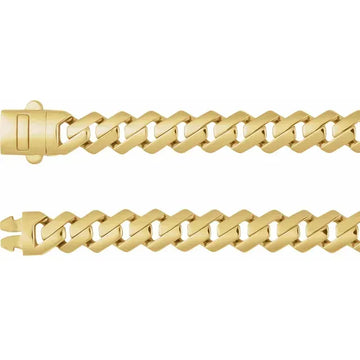 14K 7.4 mm Monaco Edge Curb 22" Chain