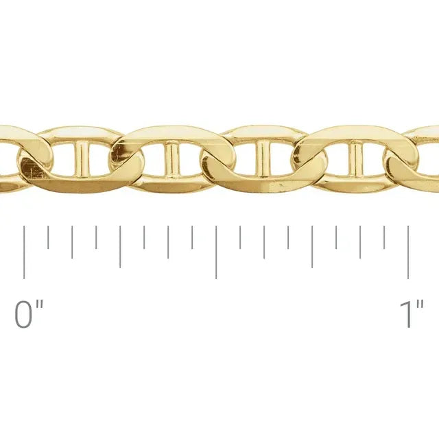 14K 4.5 mm Curbed Anchor Chain