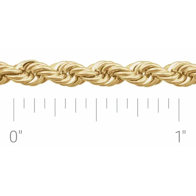 14K 4 mm Rope Chain