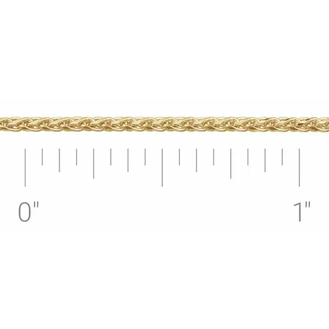 14K 1.5 mm Diamond-Cut Wheat Chain