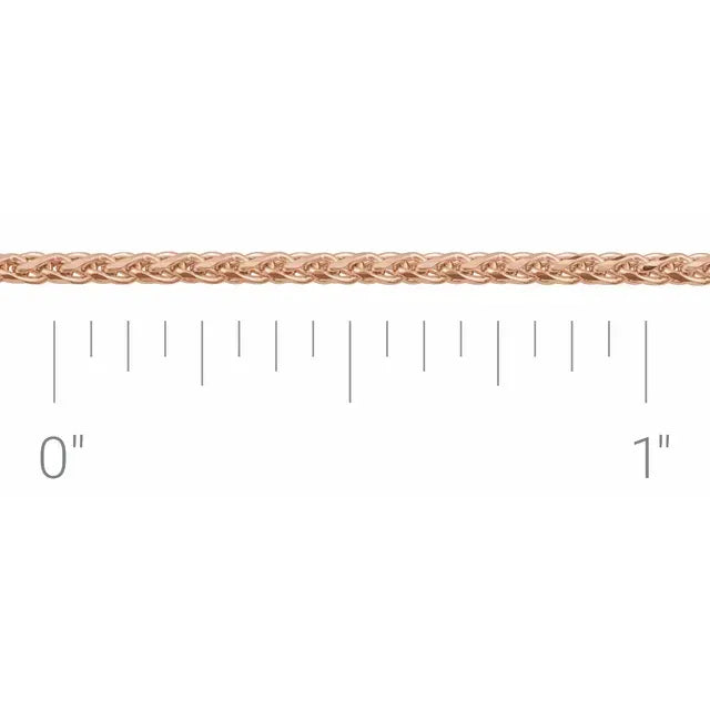 14K 1.5 mm Diamond-Cut Wheat Chain
