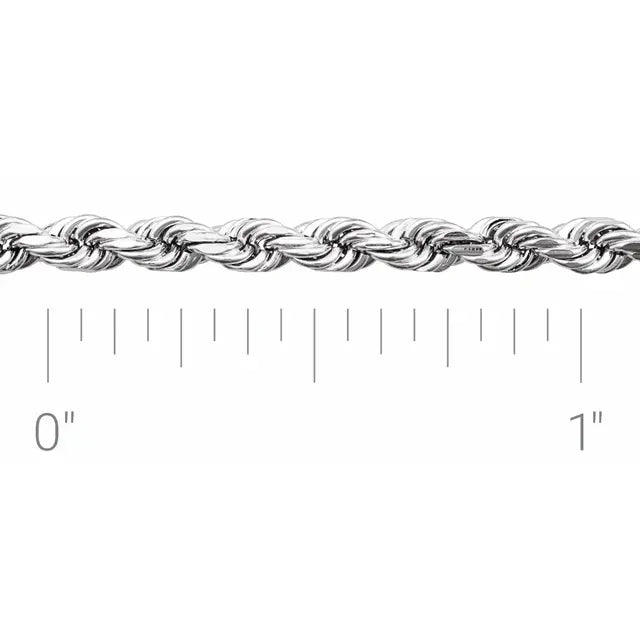 14K 2.8 mm Diamond-Cut Rope Chain