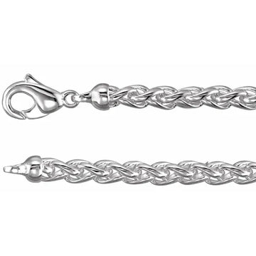 Sterling Wheat 18" Chain