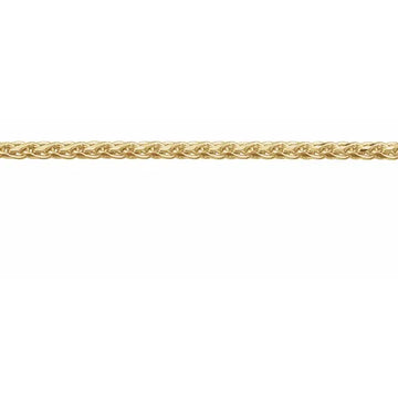 14K 1.5 mm Diamond-Cut Wheat Chain