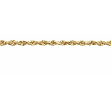 14K 1.3 mm Diamond Cut Rope Chain
