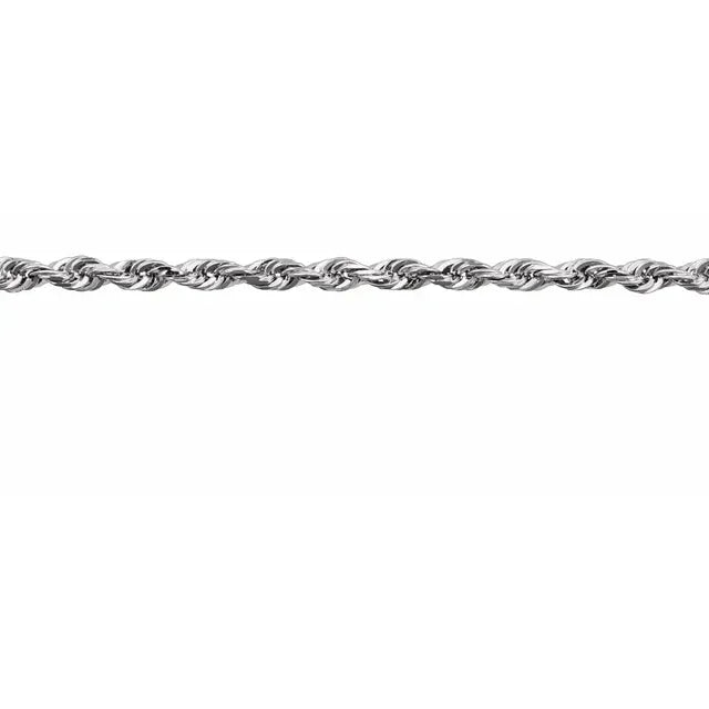 14K 1.3 mm Diamond Cut Rope Chain