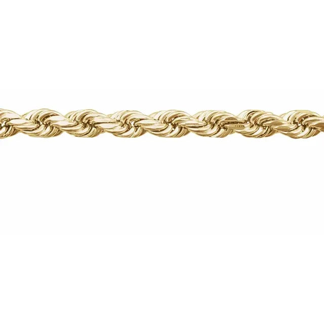 14K 2.8 mm Diamond-Cut Rope Chain