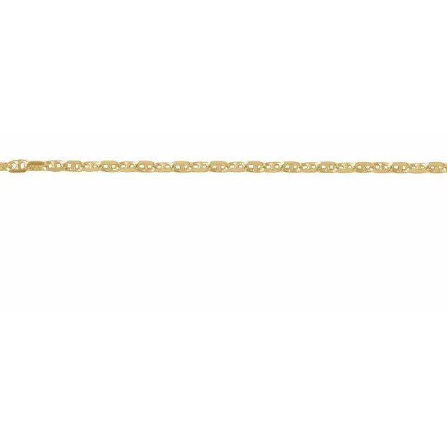 14K 2.25 mm Curbed Anchor 16" Chain