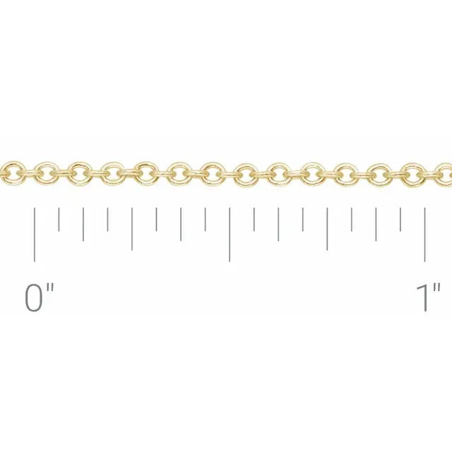 14K Recycled Metal 1.5 mm Cable Chain