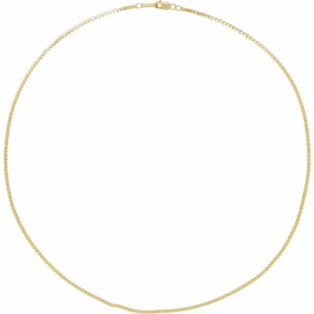 14K 1.7 mm Serpentine 16" Chain