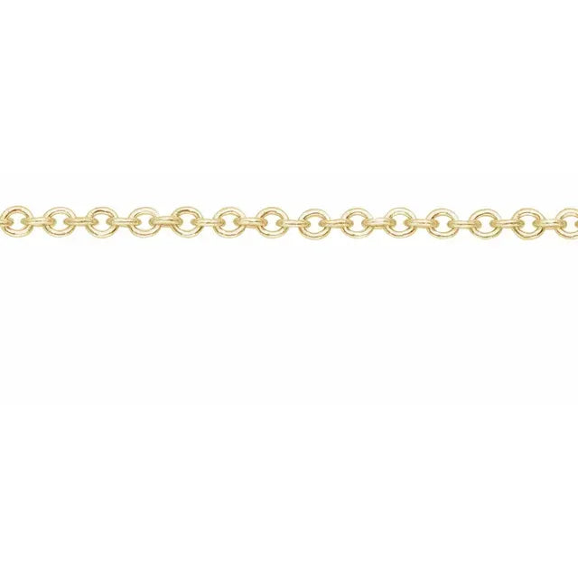 14K Recycled Metal 1.5 mm Cable Chain