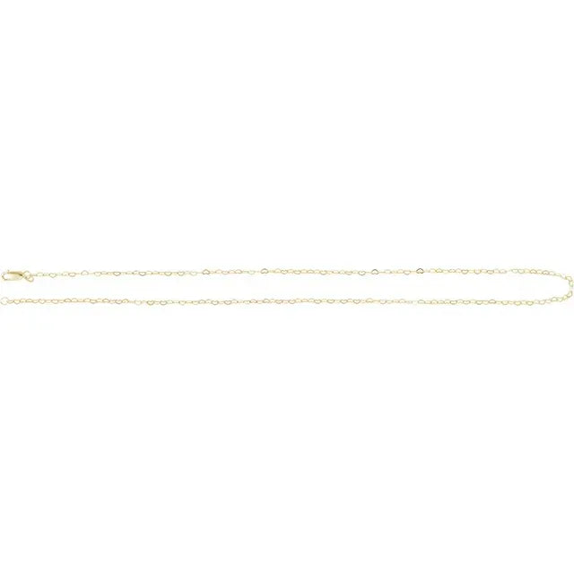 14K 1.9 mm Heart 18" Chain