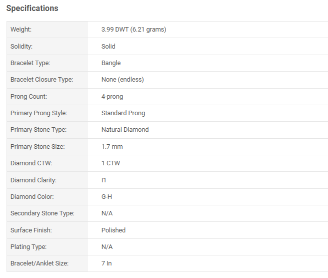 14K Yellow Gold 1 CTW Natural Diamond Flexible Bangle Bracelet