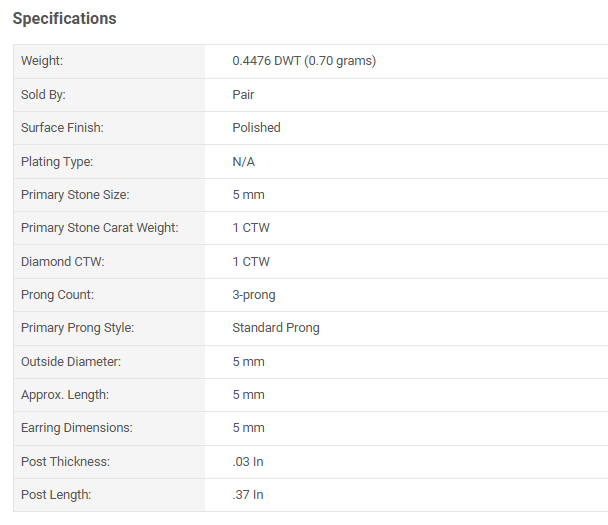 14K Yellow Gold Solitaire 1/2 CTW Natural Diamond 4mm 3-Prong Stud Earrings